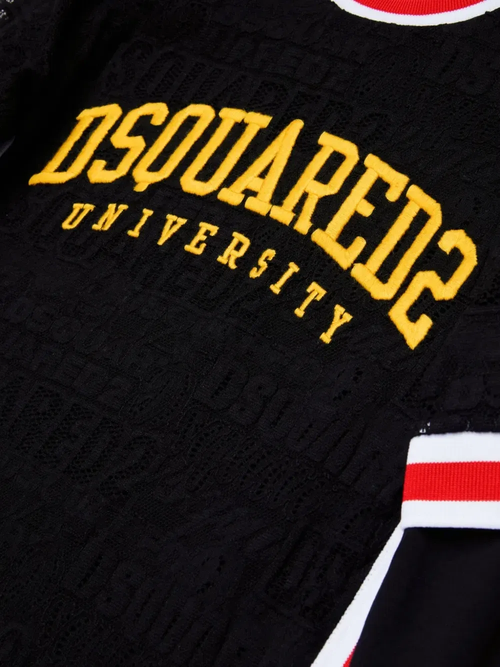 Трикотажное платье с вышитым логотипом Dsquared2 Kids, черный — фото 4