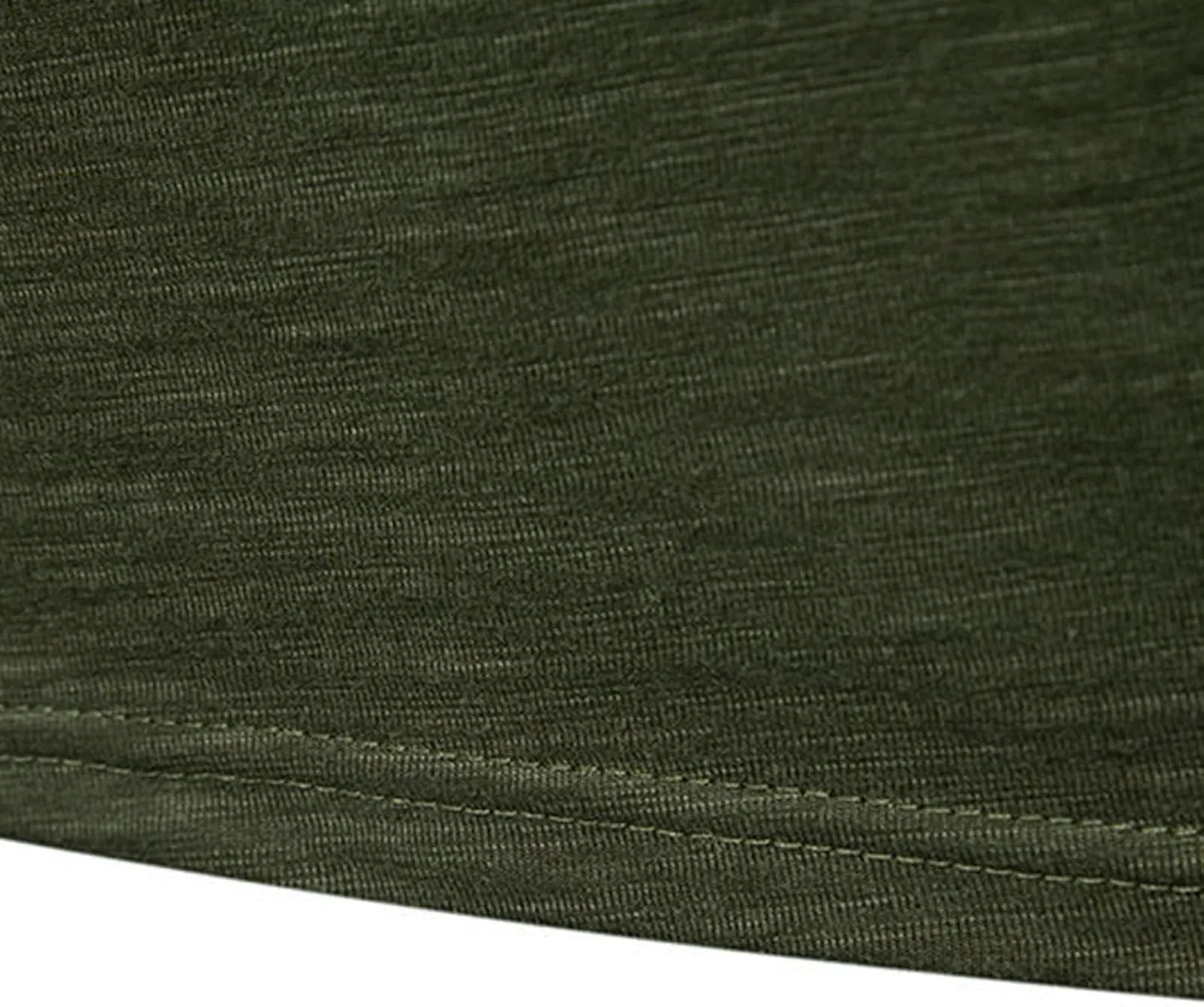 Мужская футболка с V-образным вырезом из льна с хлопком, Army Green — фото 3