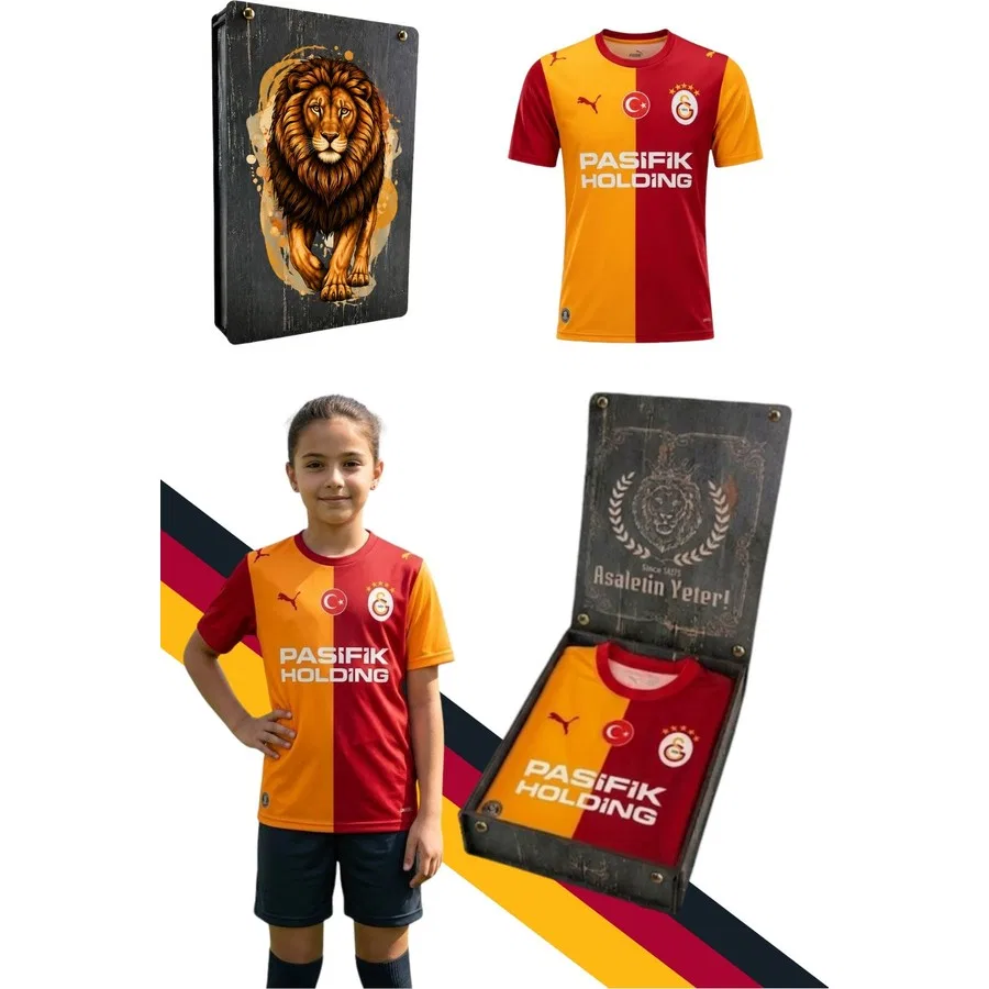 Детская футболка-форма с принтом Galatasaray 2026/2027 İç Saha, Puma, Красно-желтый