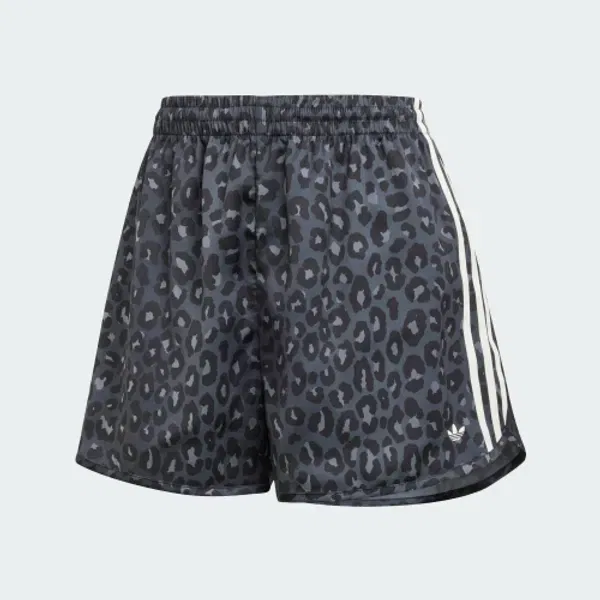Шорты из сатина с леопардовым принтом, Adidas, charcoal — фото 2