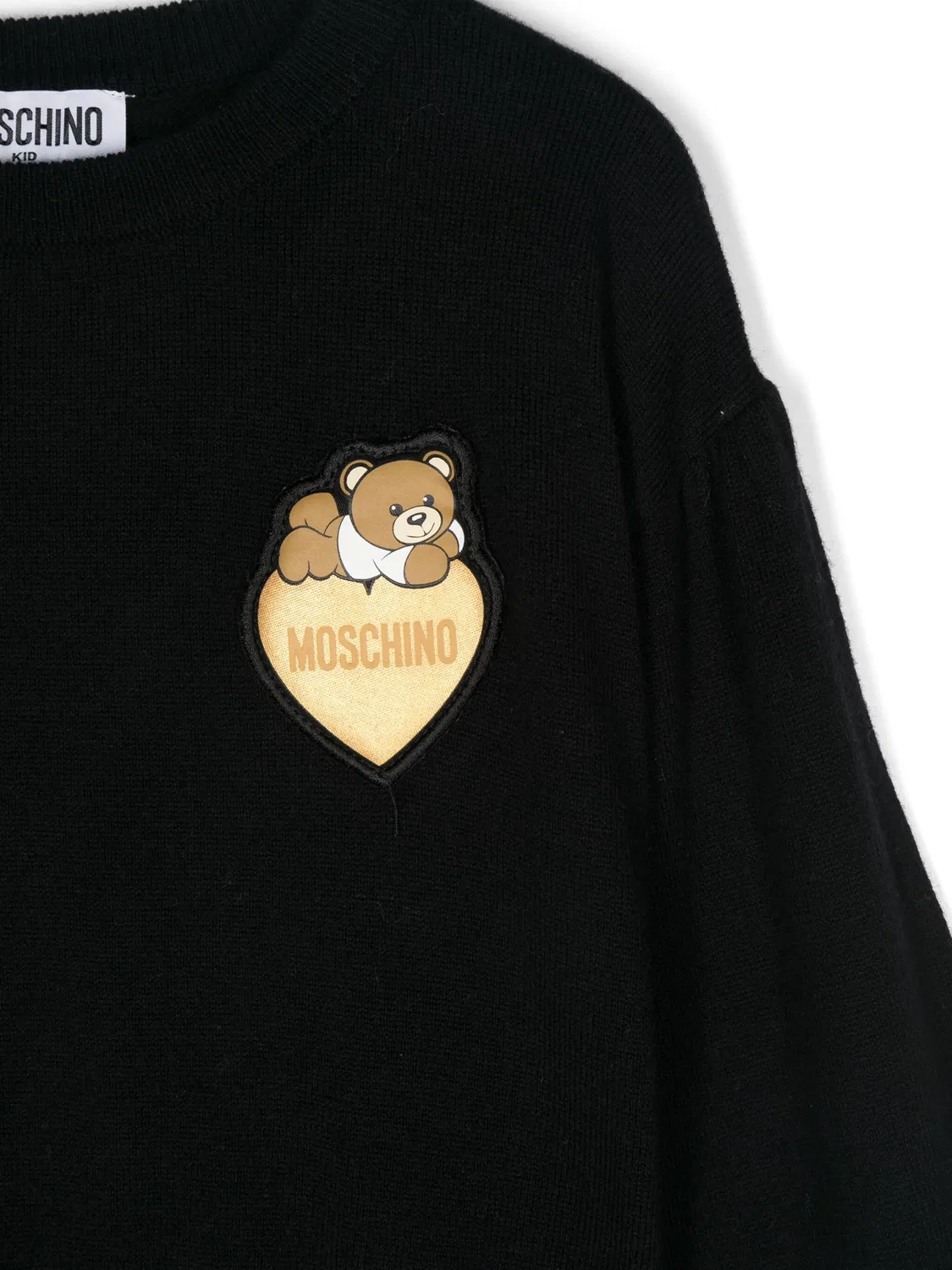 Свитер с аппликацией Teddy Bear Moschino, черный — фото 2