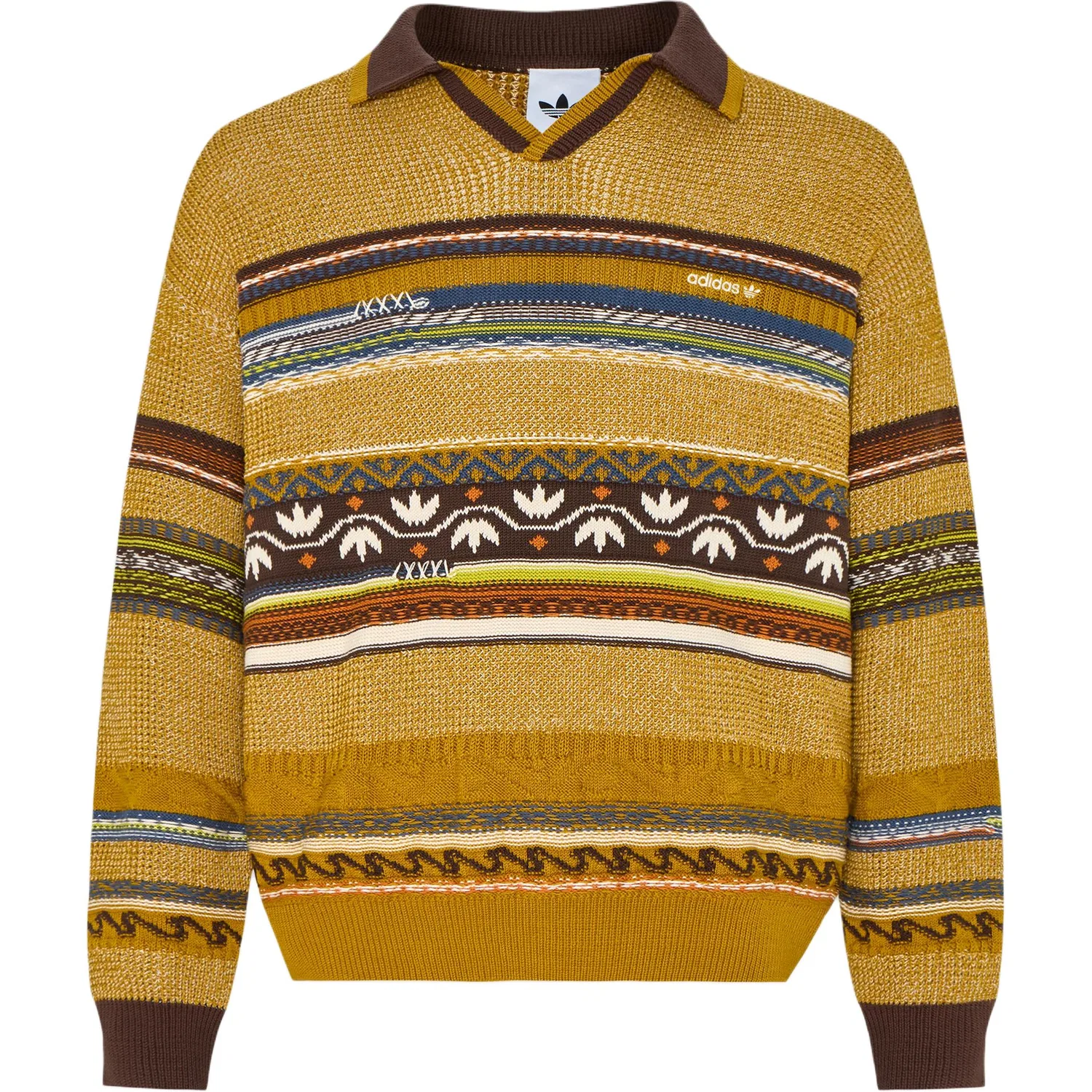 Мужской свитшот с воротником поло Adidas Originals, Victory Gold