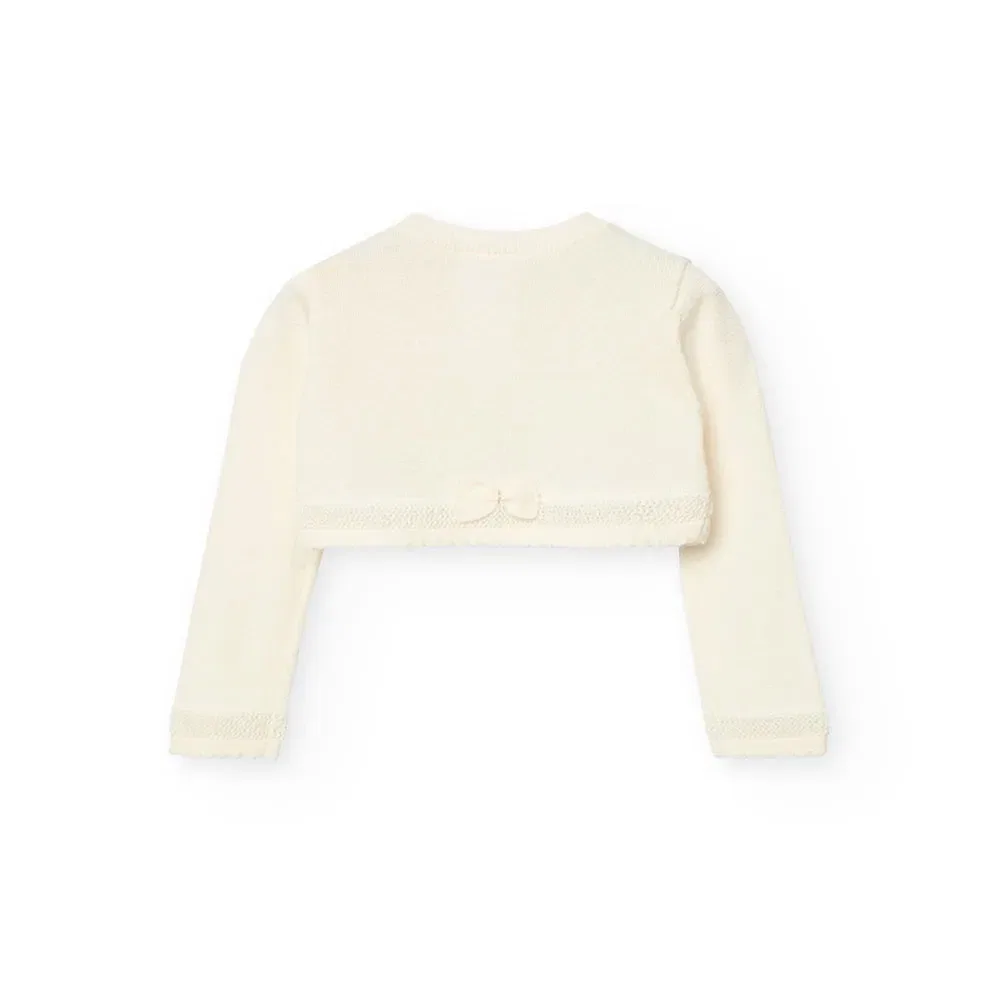 Детский комплект одежды Boboli Knitwear Bolero jacket Boboli, бежевый — фото 2