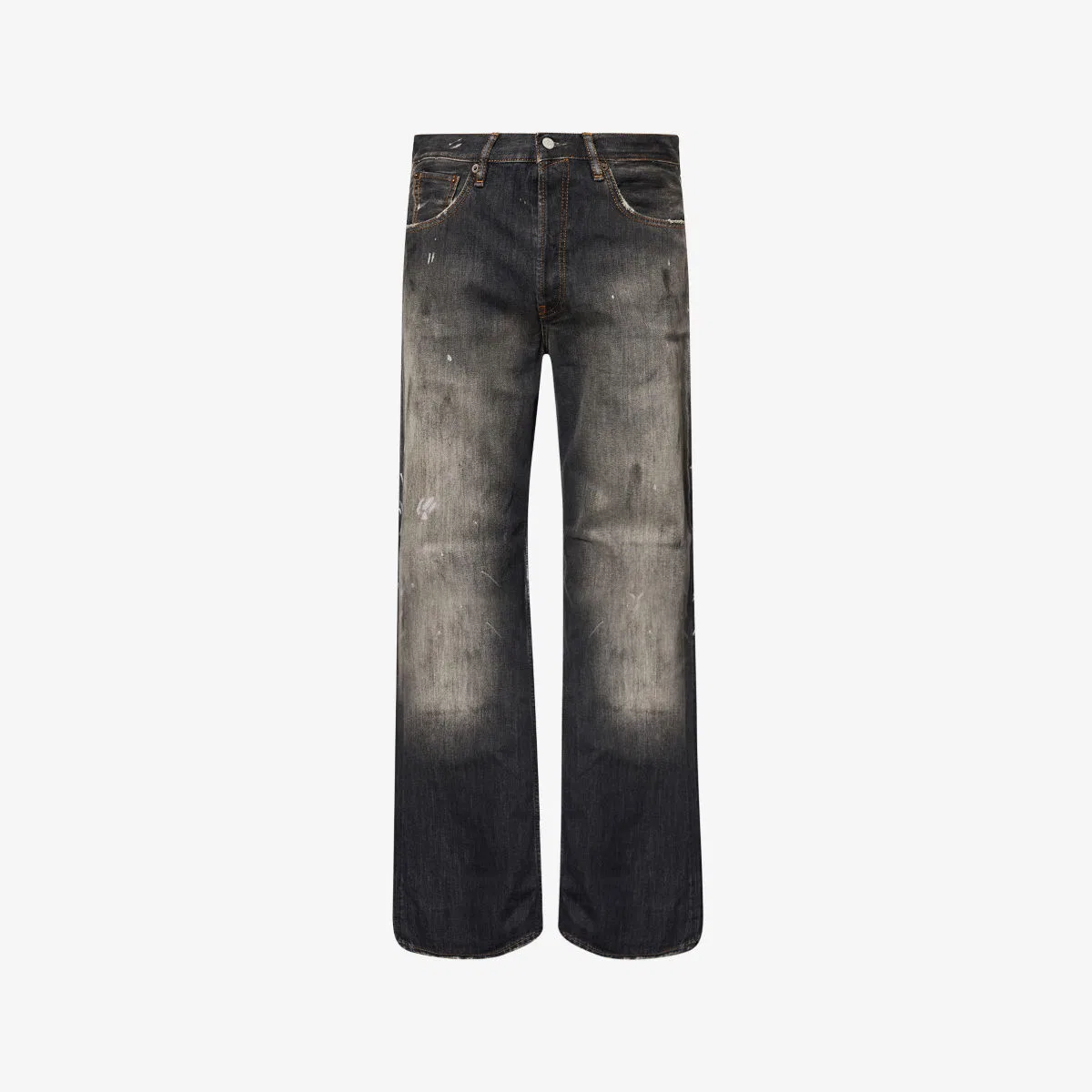 Джинсы Trafalgar с широкими штанинами и фирменной нашивкой Acne Studios, черный