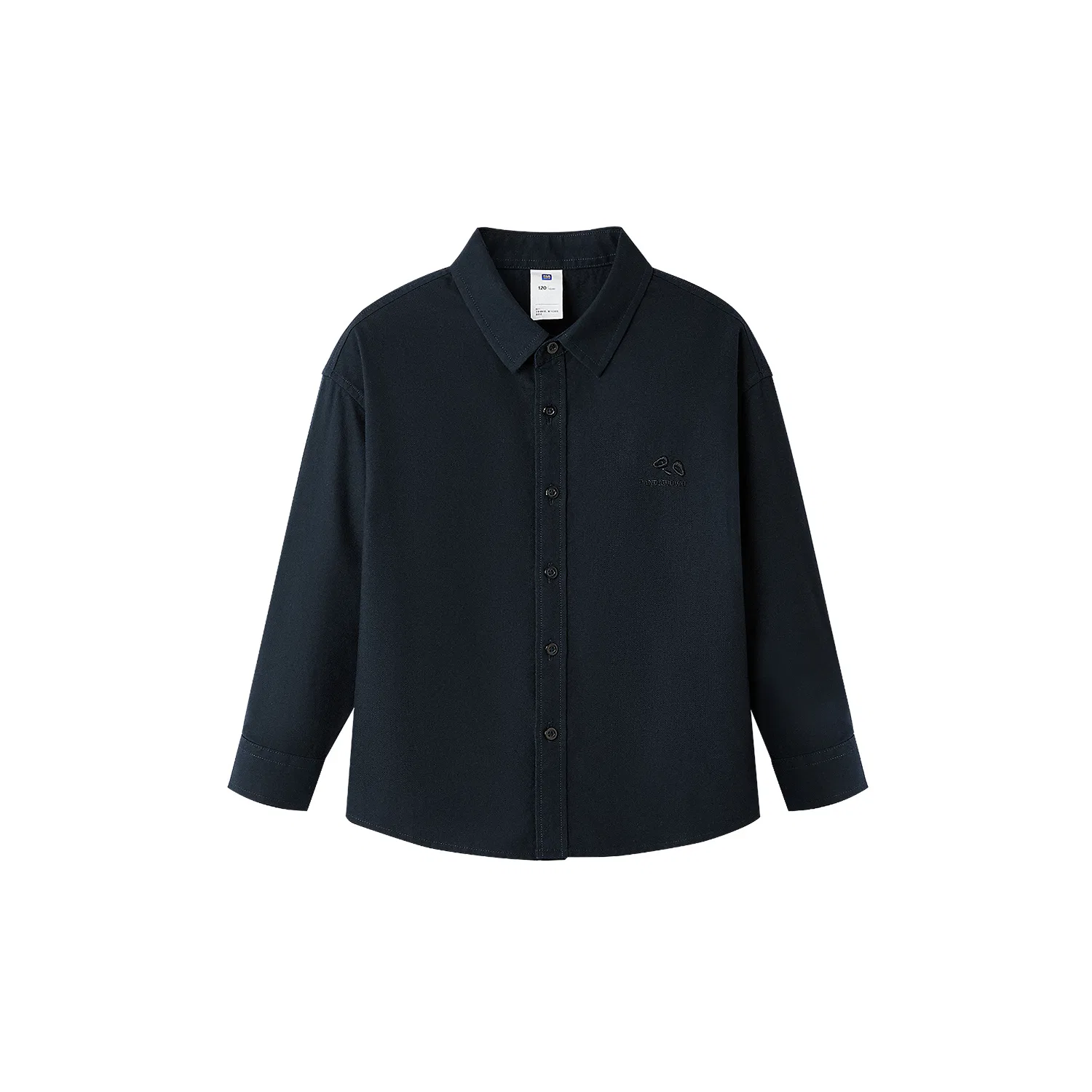 Детская рубашка из хлопка с вышивкой HLA, Navy Blue 07
