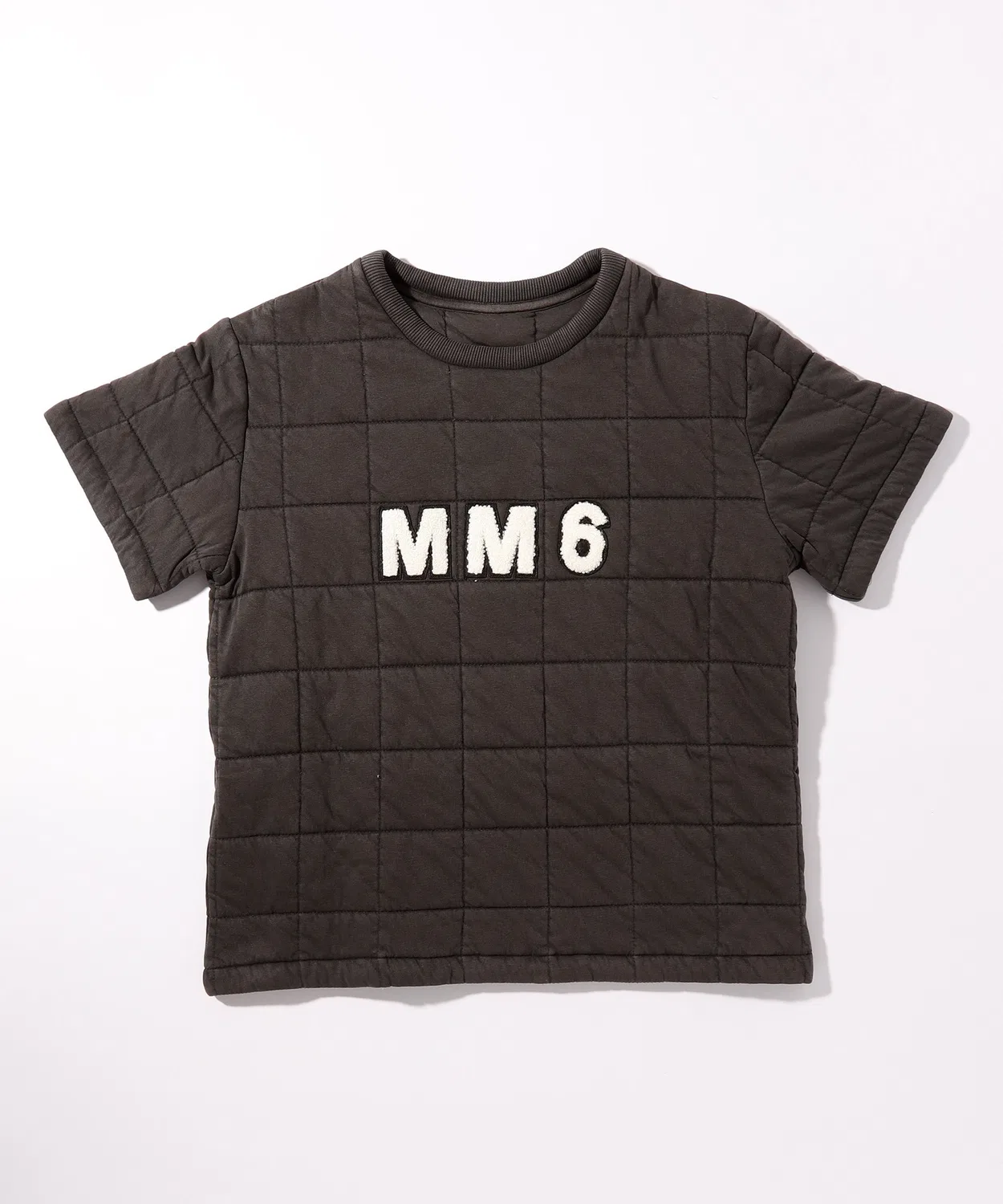 Детская футболка с коротким рукавом с принтом MM6 Maison Margiela, Black