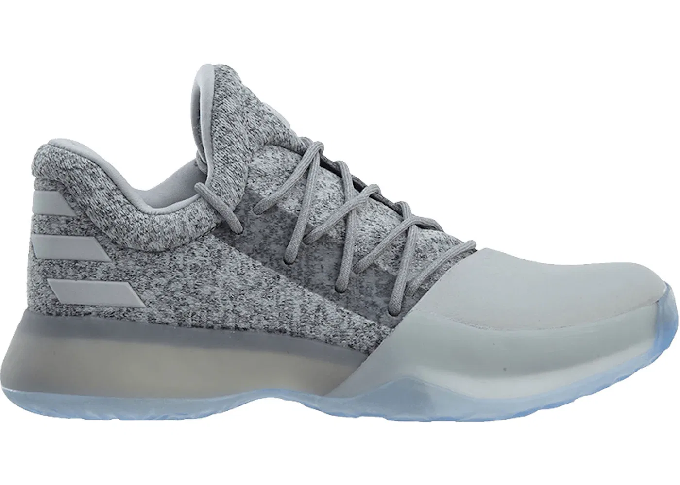 Детские кроссовки для мальчиков с принтом Adidas Harden Vol. 1, Grey/White