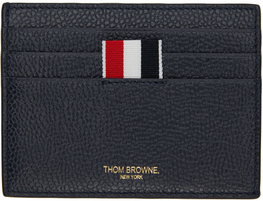 

Визитница темно-синего цвета с 4 полосками Thom Browne