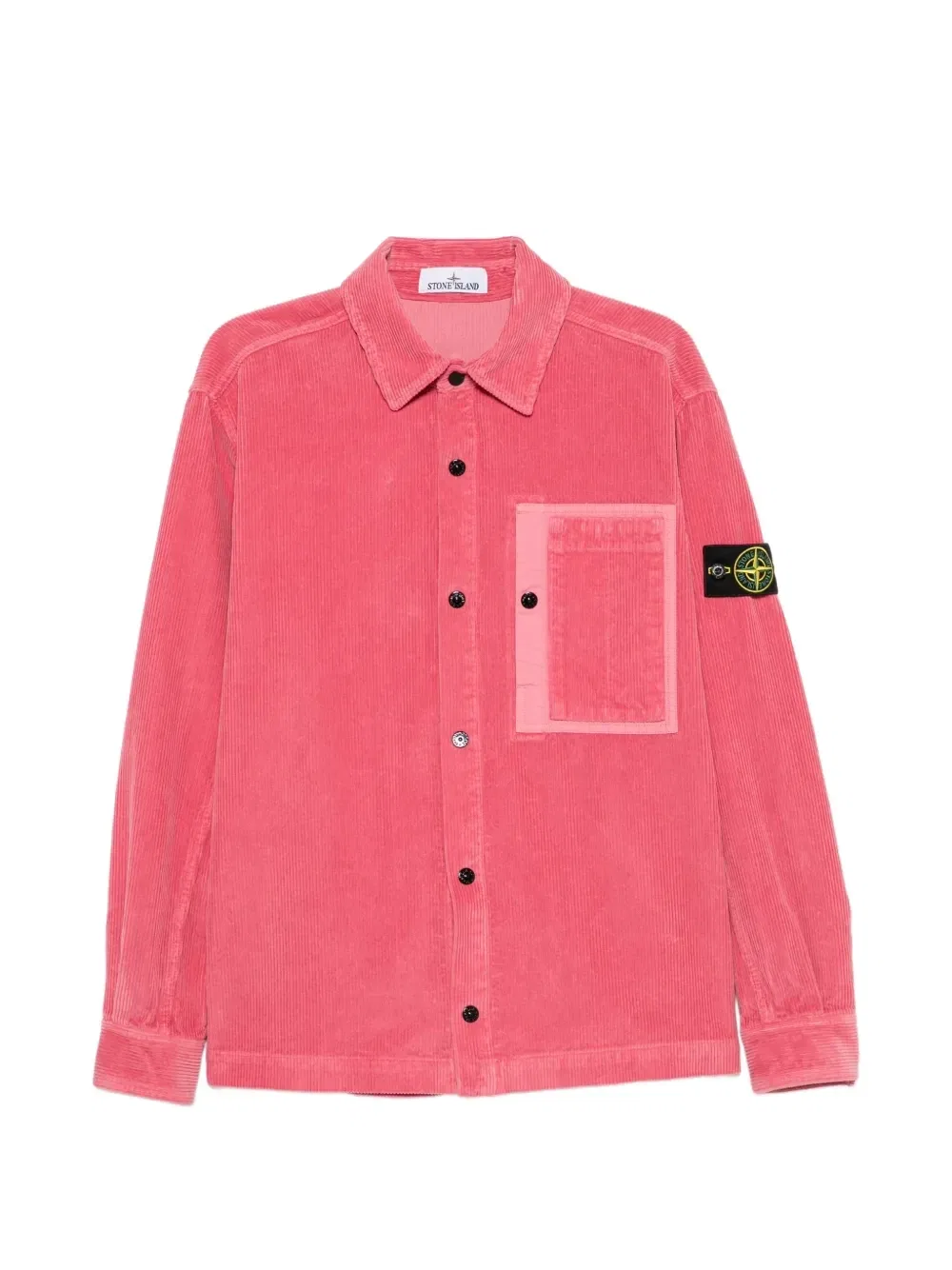 Вельветовая рубашка с нагрудным карманом Stone Island, розовый
