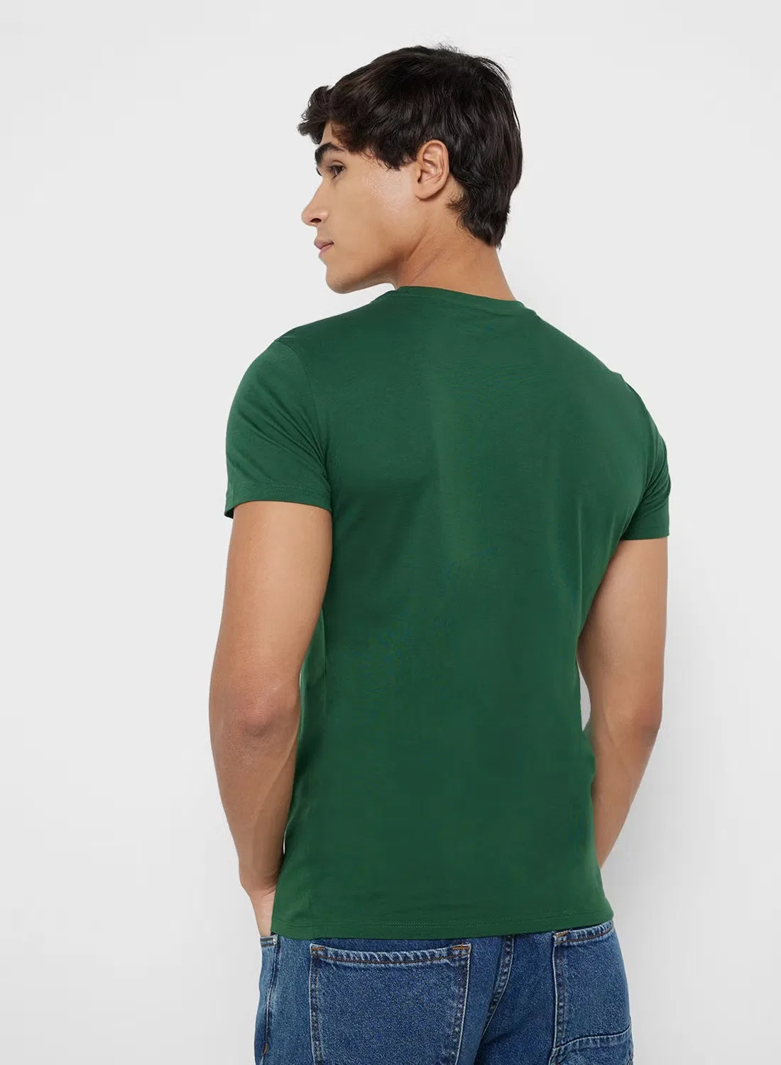 Футболка с вышитым логотипом Essential Lacoste, зеленый — фото 2