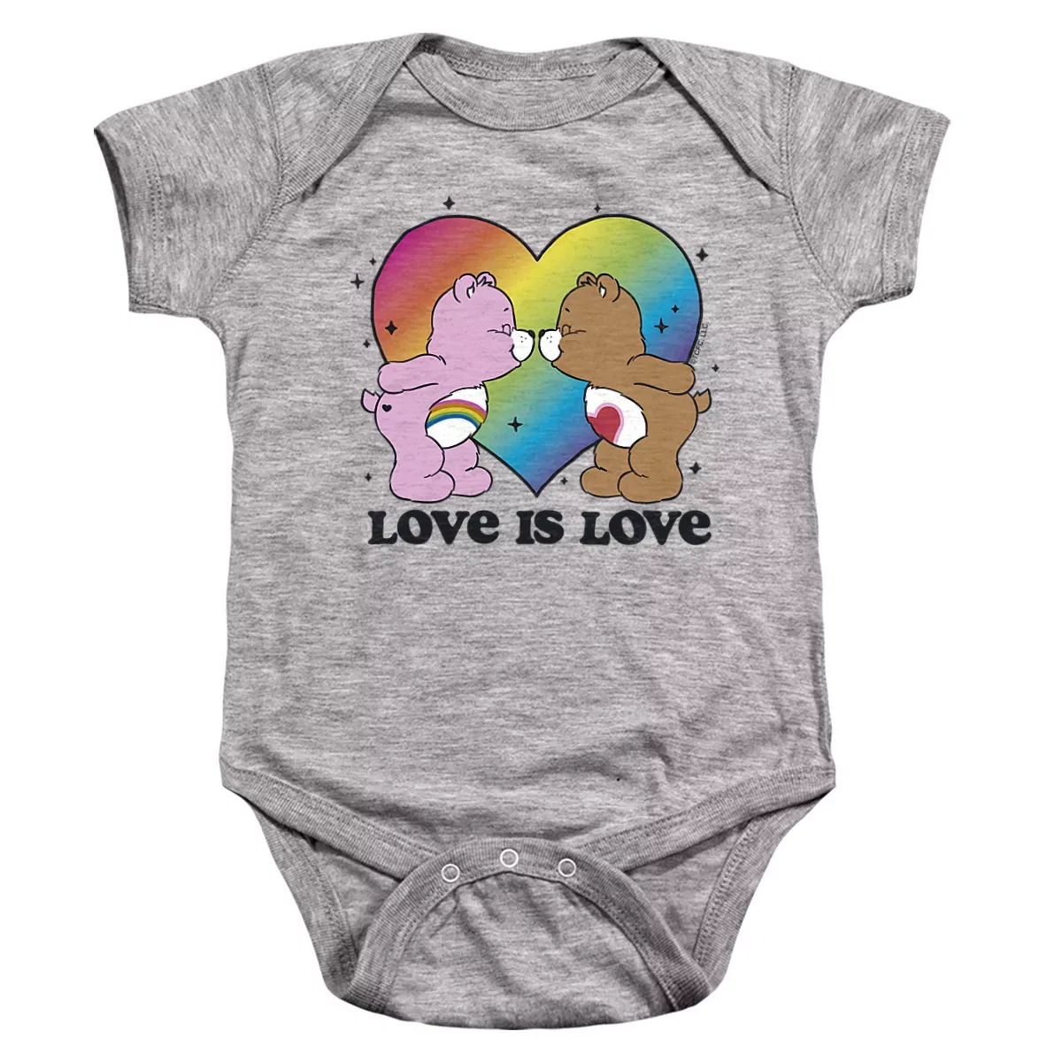 Детское боди с коротким рукавом Care Bears, Athletic Heather