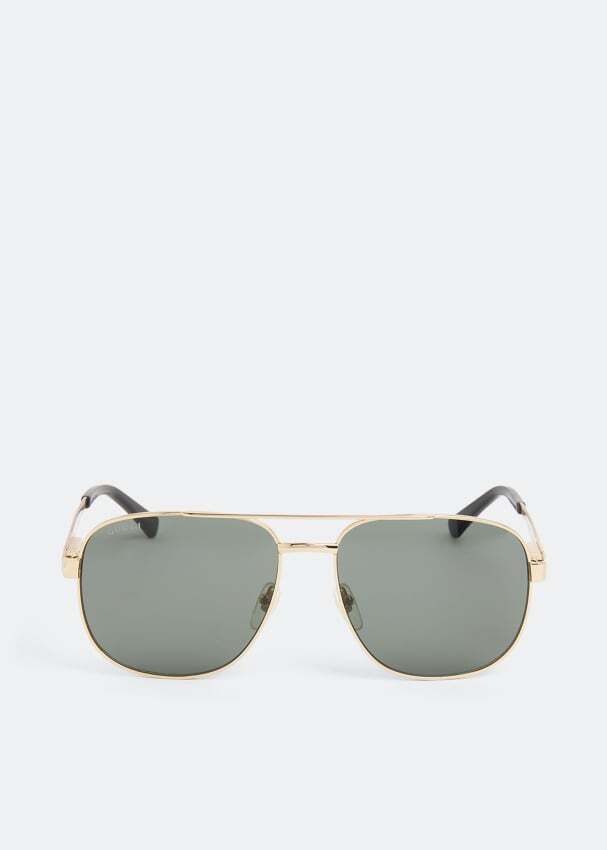 

Солнечные очки GUCCI Navigator frame sunglasses, золотой