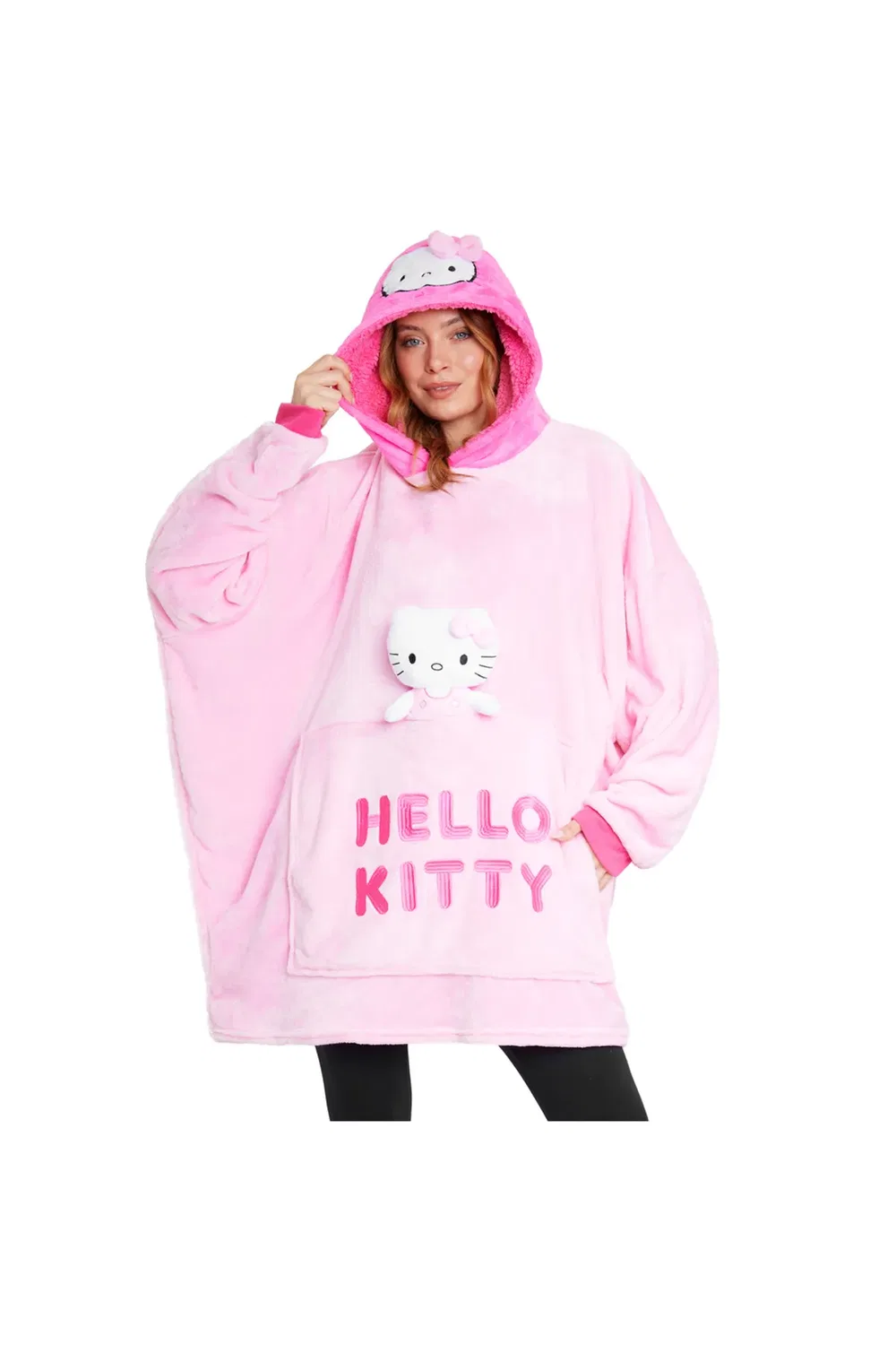 Худи-плед с плюшем Hello Kitty, Pink