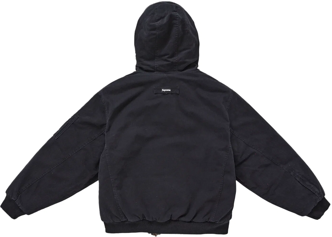 Мужская куртка двусторонняя с искусственным мехом Supreme, Black — фото 3