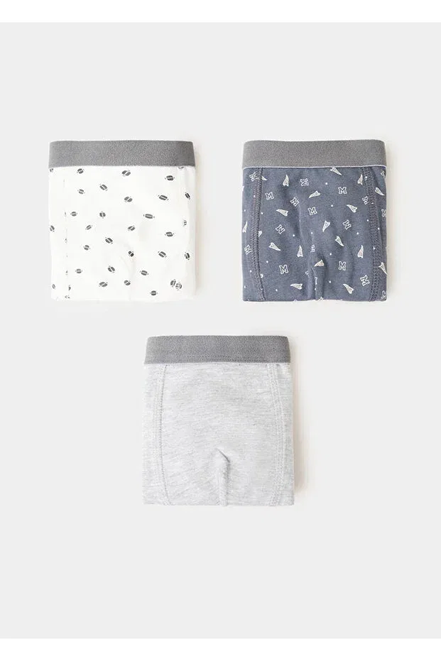 Детское белье для мальчиков с принтом Mango Kids, Coal Black