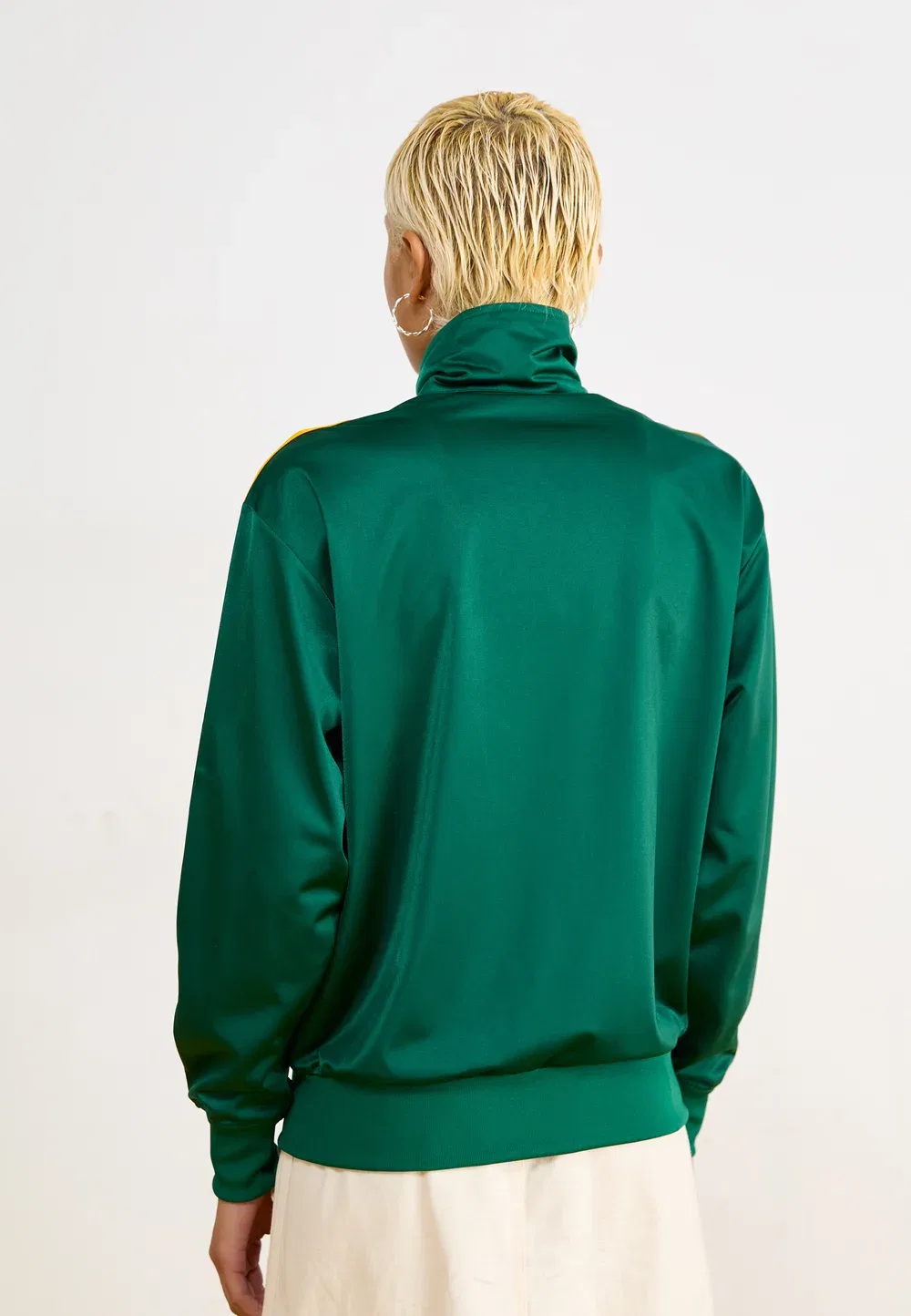 Firebird tt - тренировочная куртка Adidas Originals, Collegiate Green/Crew Yellow — фото 3
