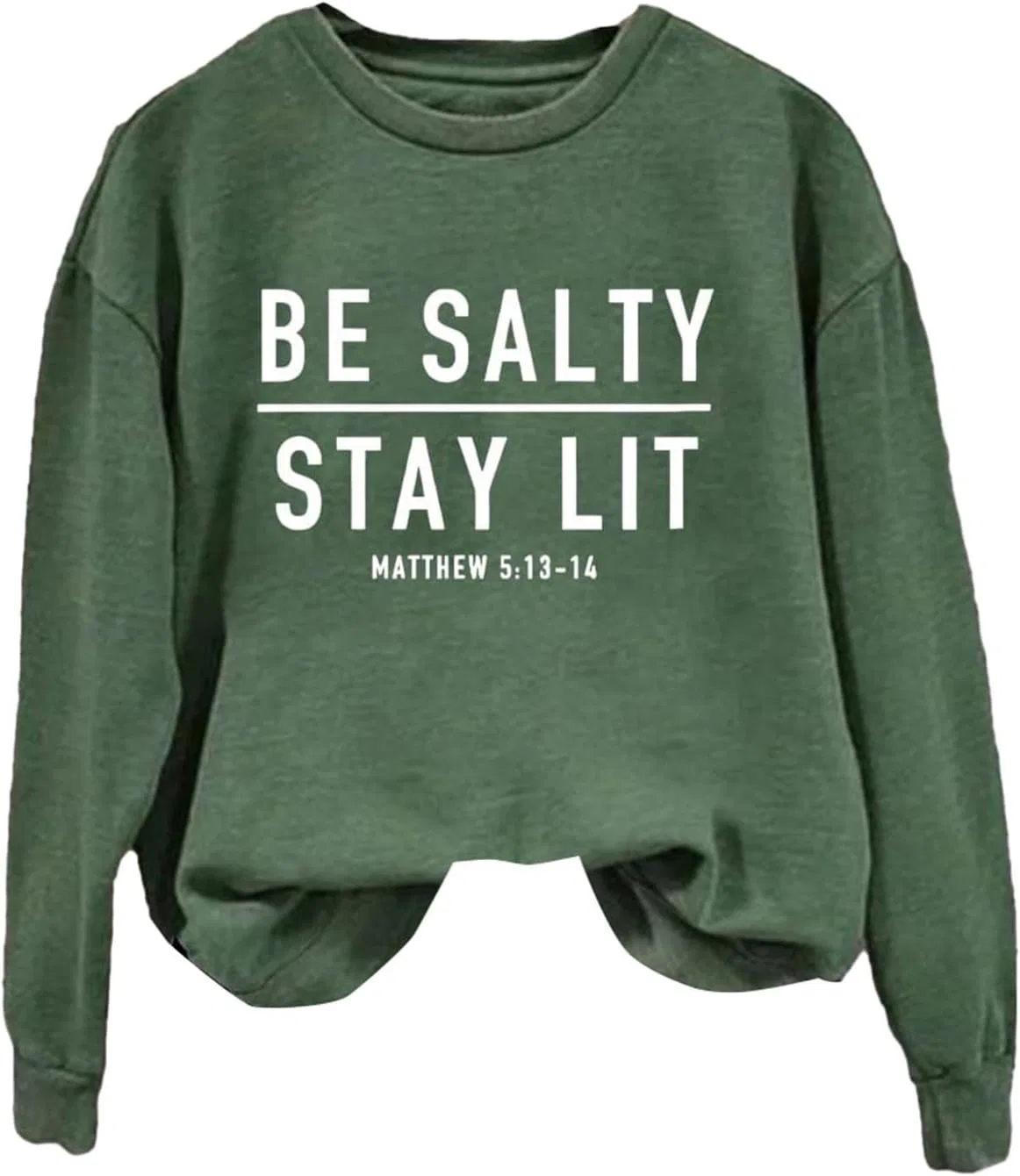 Женский свитшот с длинным рукавом, Be Salty Stay Lit, Ag