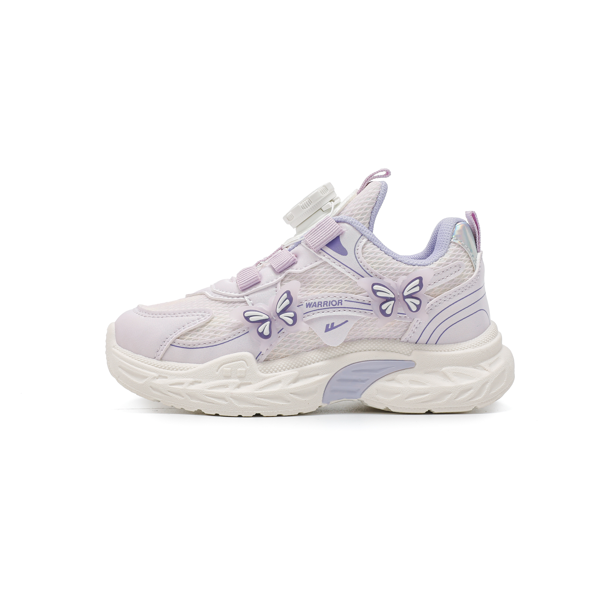 Детские кроссовки для девочек Cushioning, Abrasion Resistant и Waterproof, низкие, повседневные WARRIOR, белый/розовый — фото 3