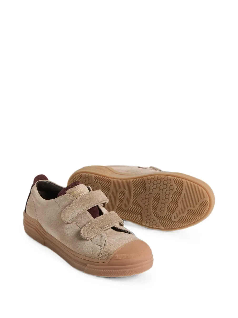 Кроссовки на липучках Brunello Cucinelli Kids, бежевый — фото 4