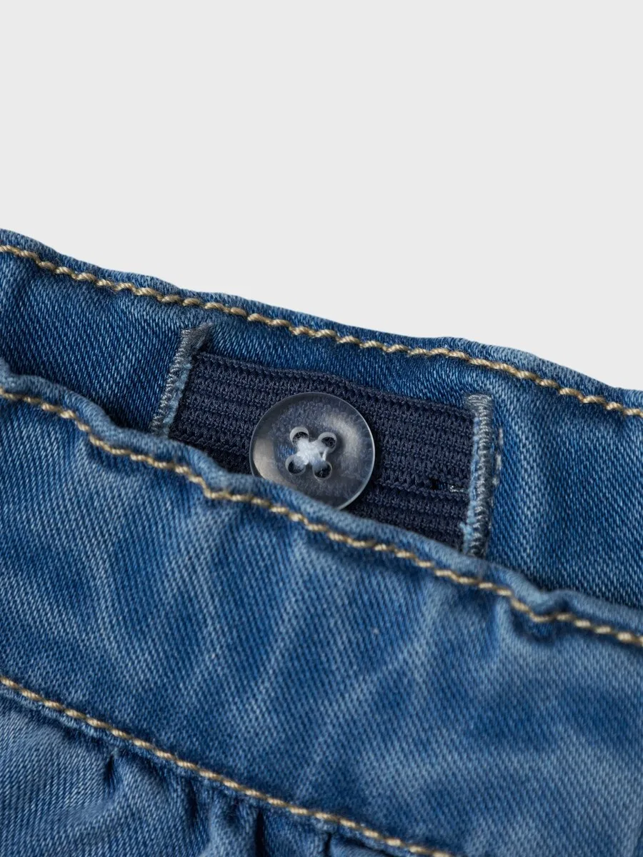 Джинсы NAME IT Tapered Jeans 'Rose' из синей джинсовой ткани — фото 3