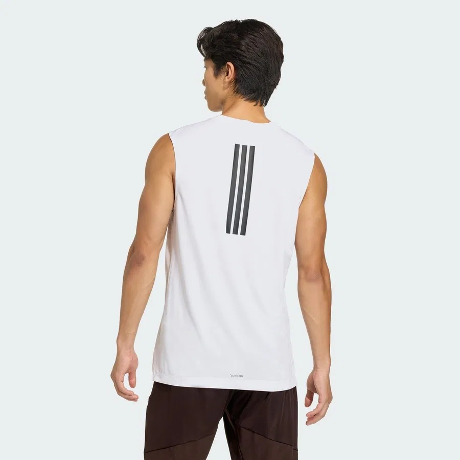 Топ без рукавов с принтом D4T Primelift 3 Stripes adidas, Серый — фото 2