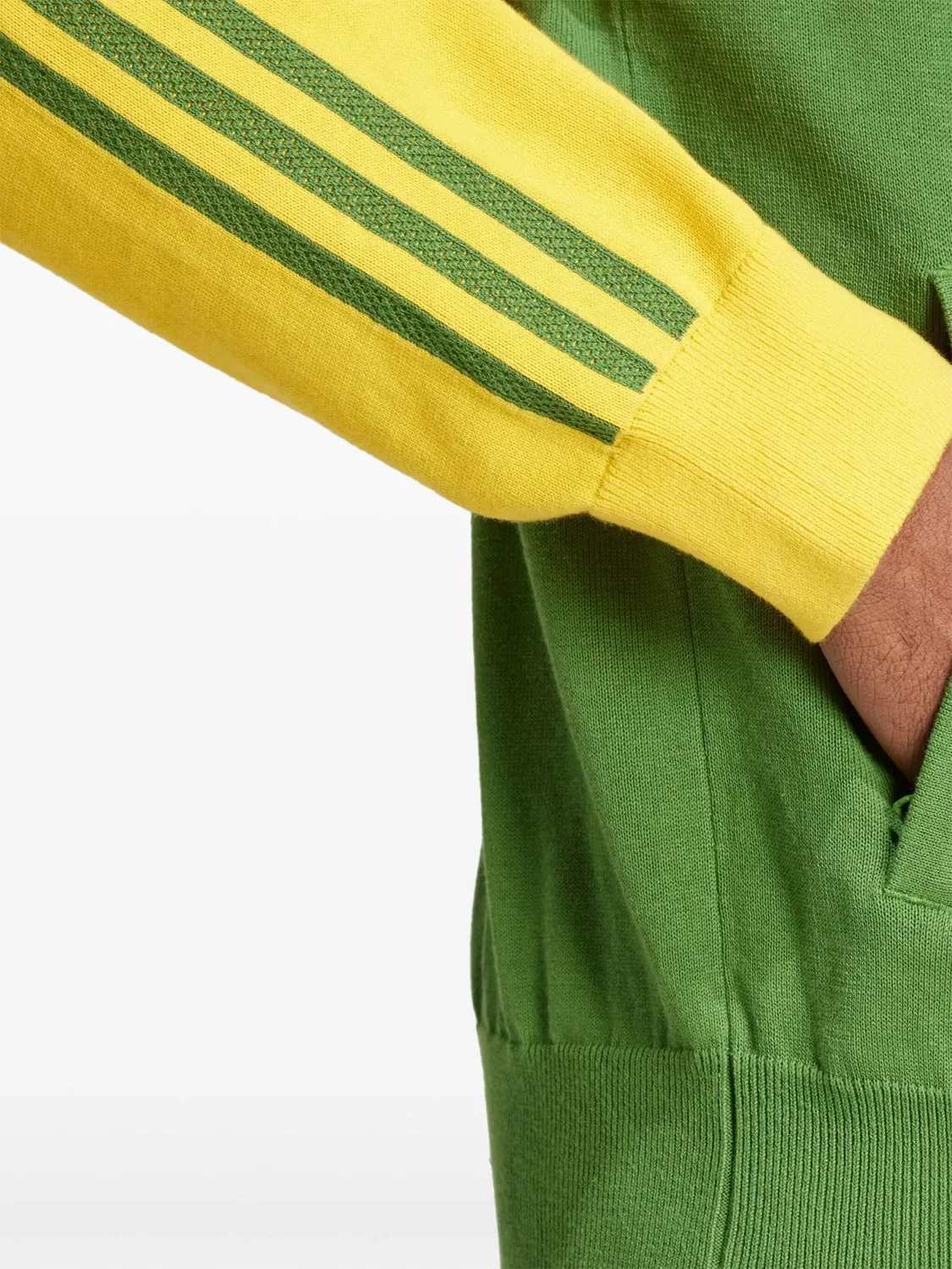 Куртка на молнии x Wales Bonner Adidas, зеленый — фото 3