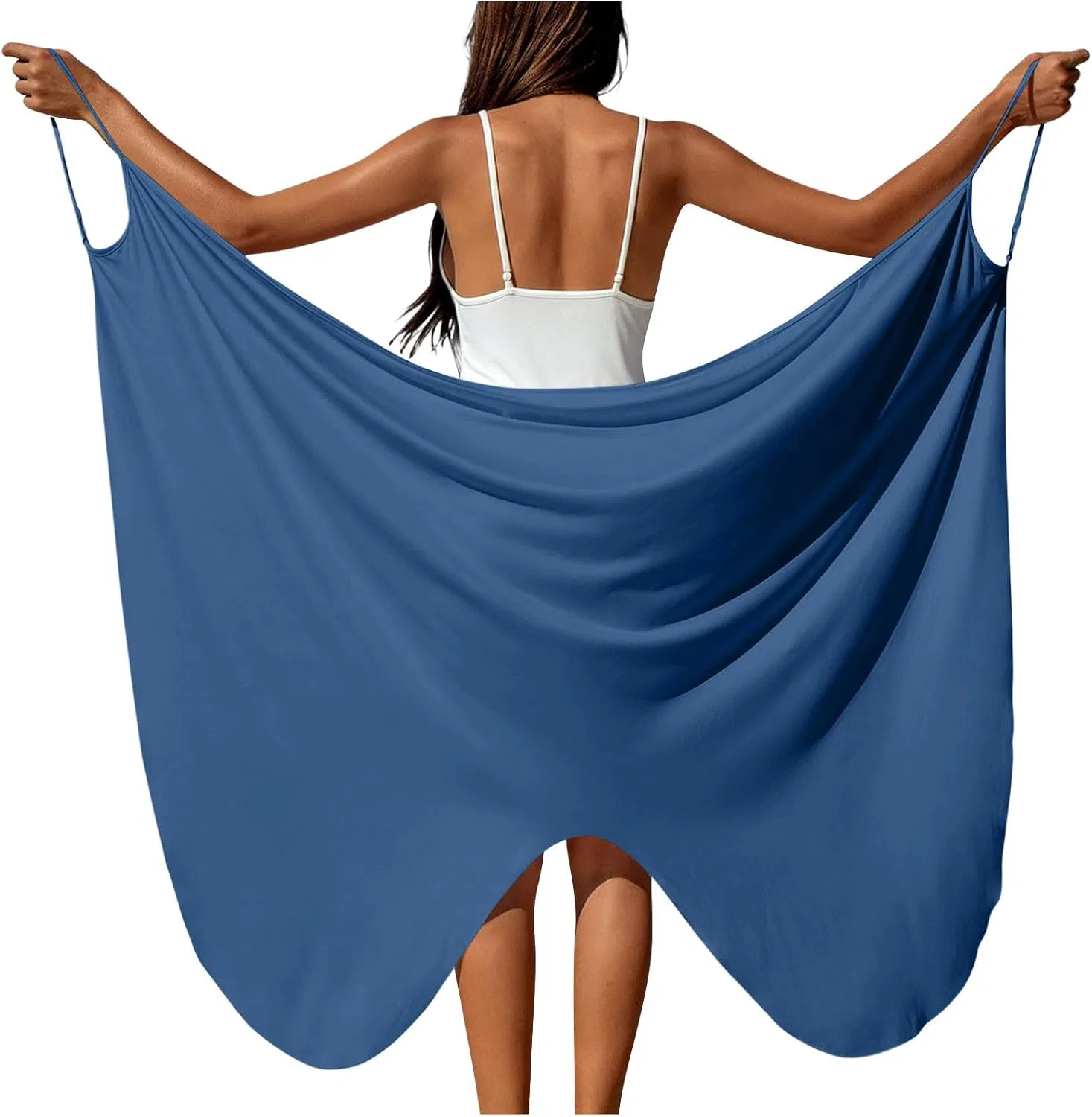 Женское пляжное платье миди на бретелях Lightweight Sarong, Blue