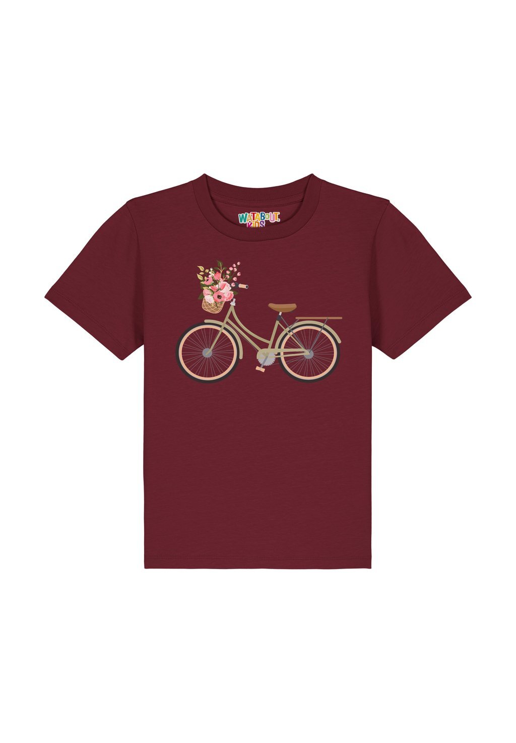 

Футболка с принтом FAHRRAD MIT BLUMEN Watapparel, цвет burgundy