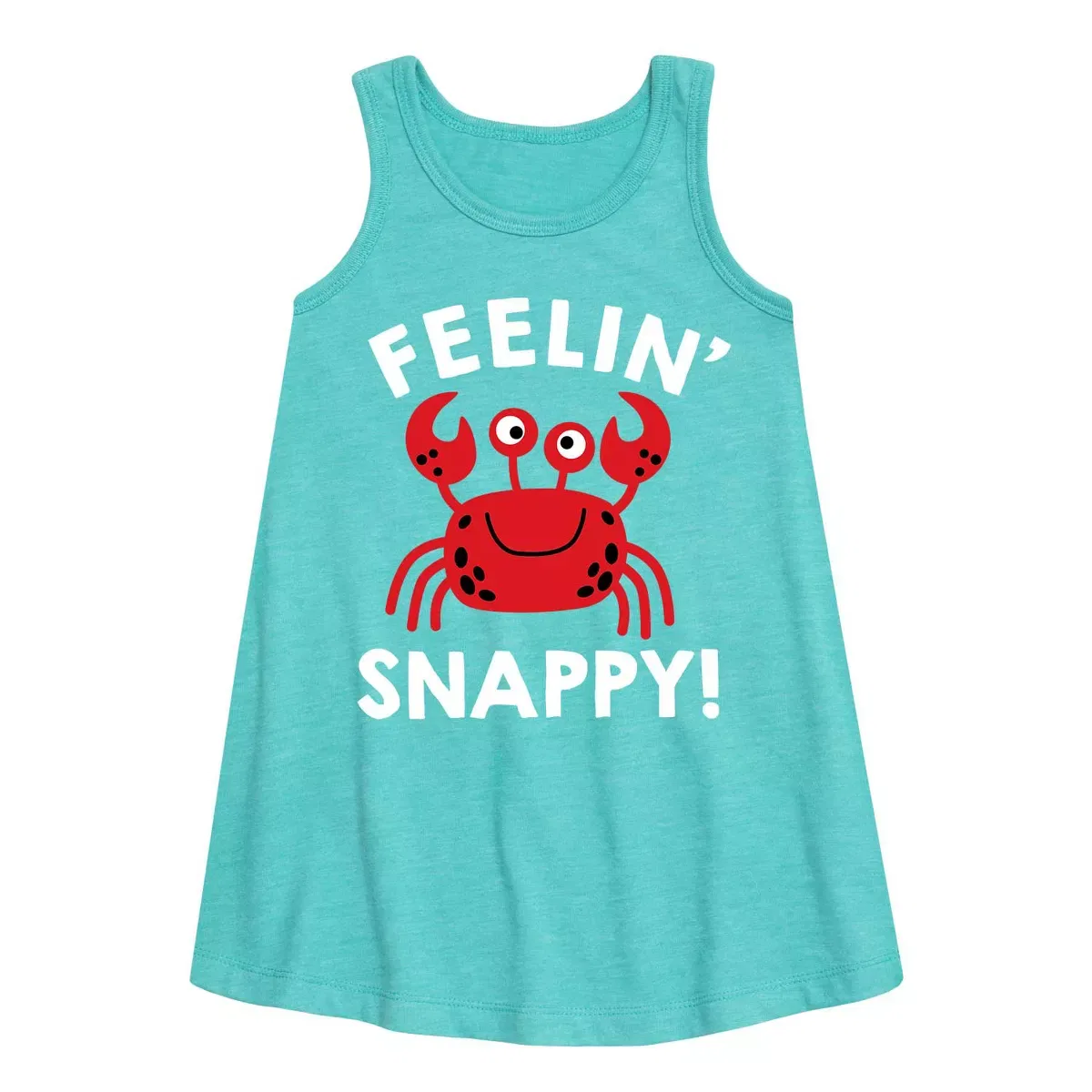Детское платье-трапеция без рукавов Feelin Snappy Instant Message, Turquoise