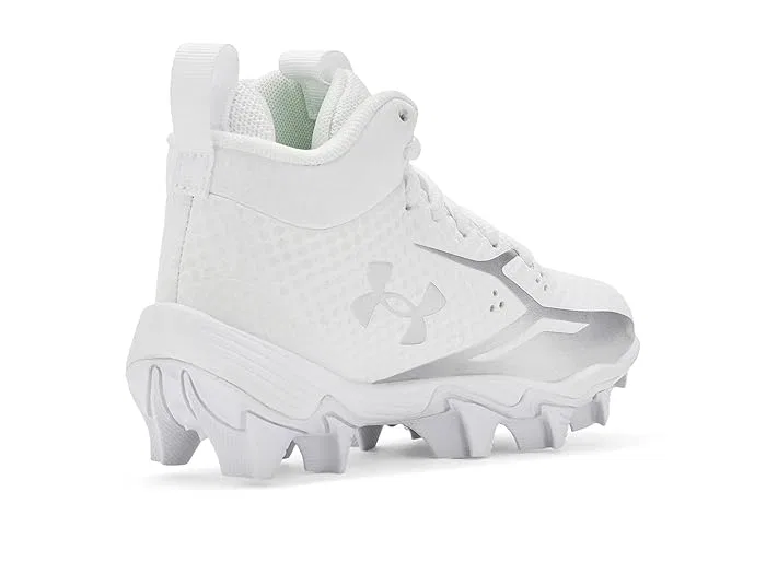 Кроссовки футбольные Spotlight Hammer Jr RM Under Armour Kids, White/Metallic Silver/Metallic Silver — фото 4