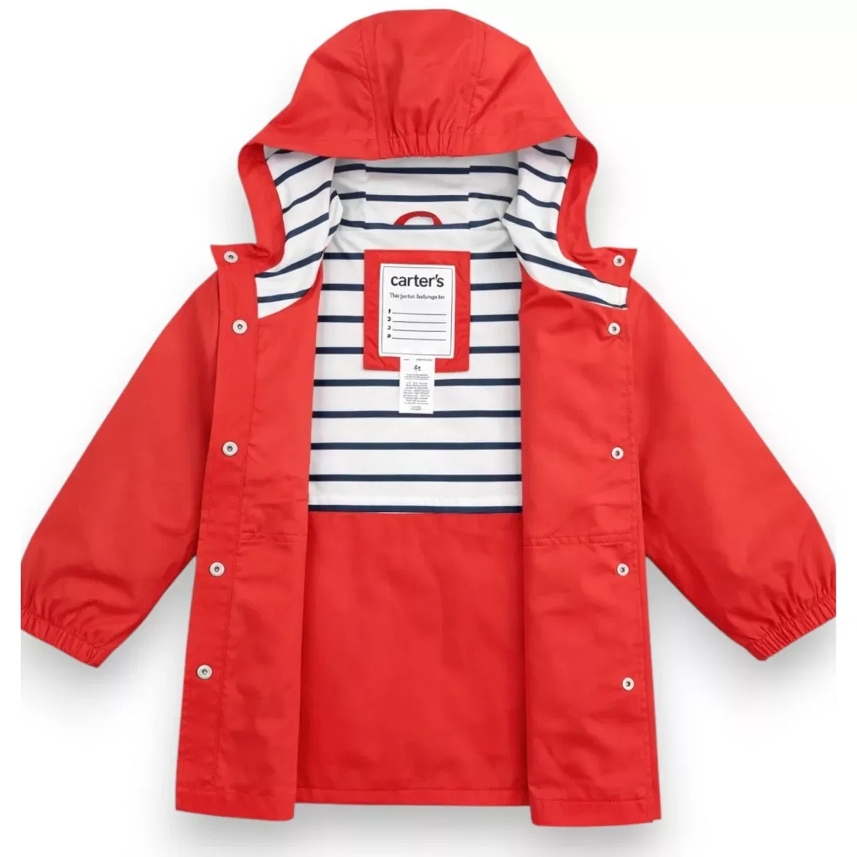 Детский дождевик для мальчиков легкий Color Splash Rainslicker Carter's, Solid Red — фото 2