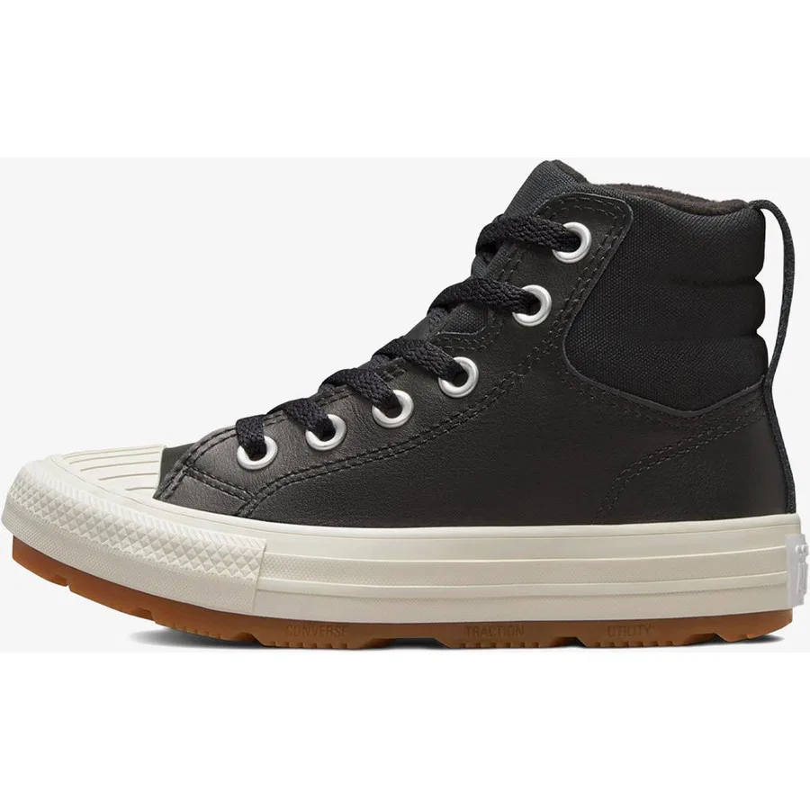 Детские ботинки из кожи с шнуровкой Chuck Taylor All Star Berkshire Converse, Черный — фото 2