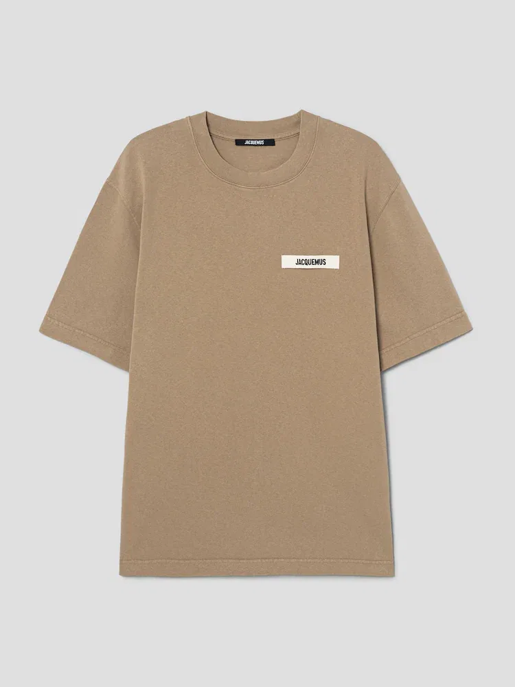 Футболка с логотипом, Le Tshirt Gros Grain JACQUEMUS, Dark Beige