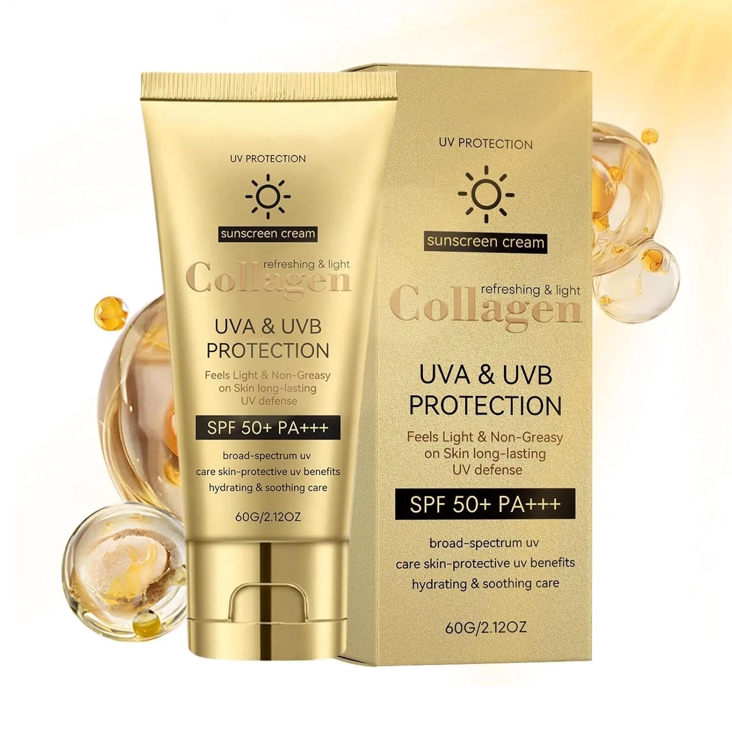 Солнцезащитный крем для лица SPF 50+ PA+++, Увлажняющий, 60 г Generisch