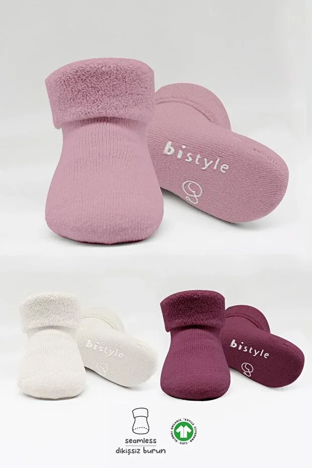 Детские носки для девочек хлопковые 3-комплект Biorganic, Multicolor