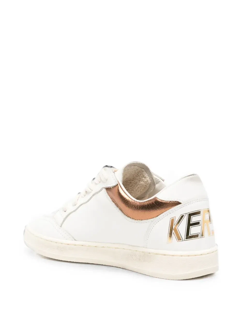 Кроссовки Ball Star с блестящей нашивкой Golden Goose Kids, белый — фото 2
