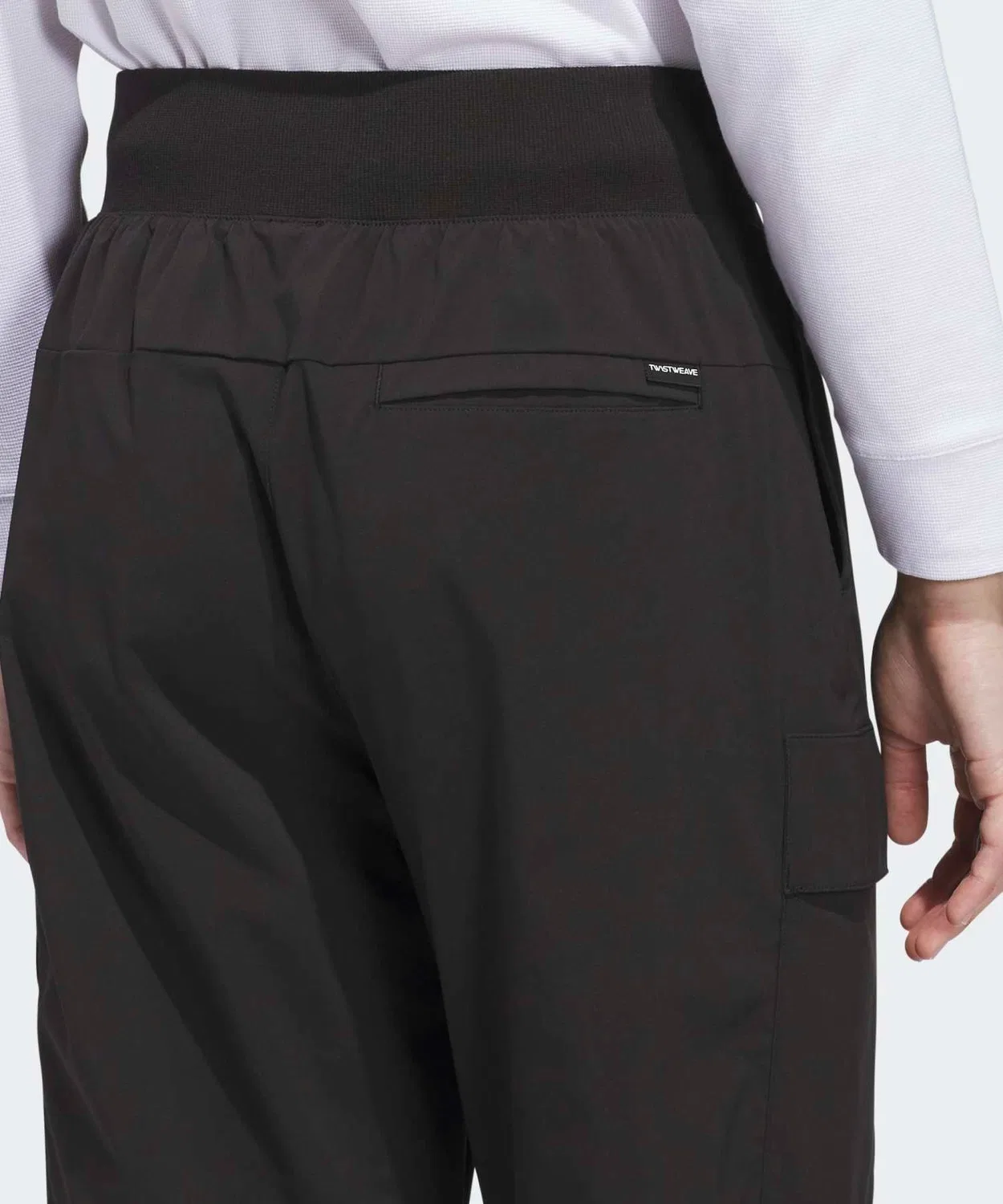 Женские свободные брюки-карго с принтом Beyond Twisted Weave Lined Cargo Pants Adidas, Black — фото 4