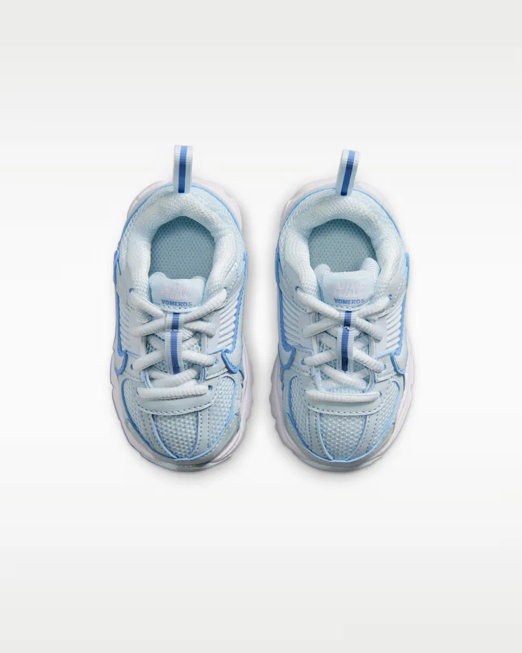 Детская обувь (классические шнурки) Nike Vomero 5, Glacier Blue/Football Blue/White/Glacier Blue — фото 4