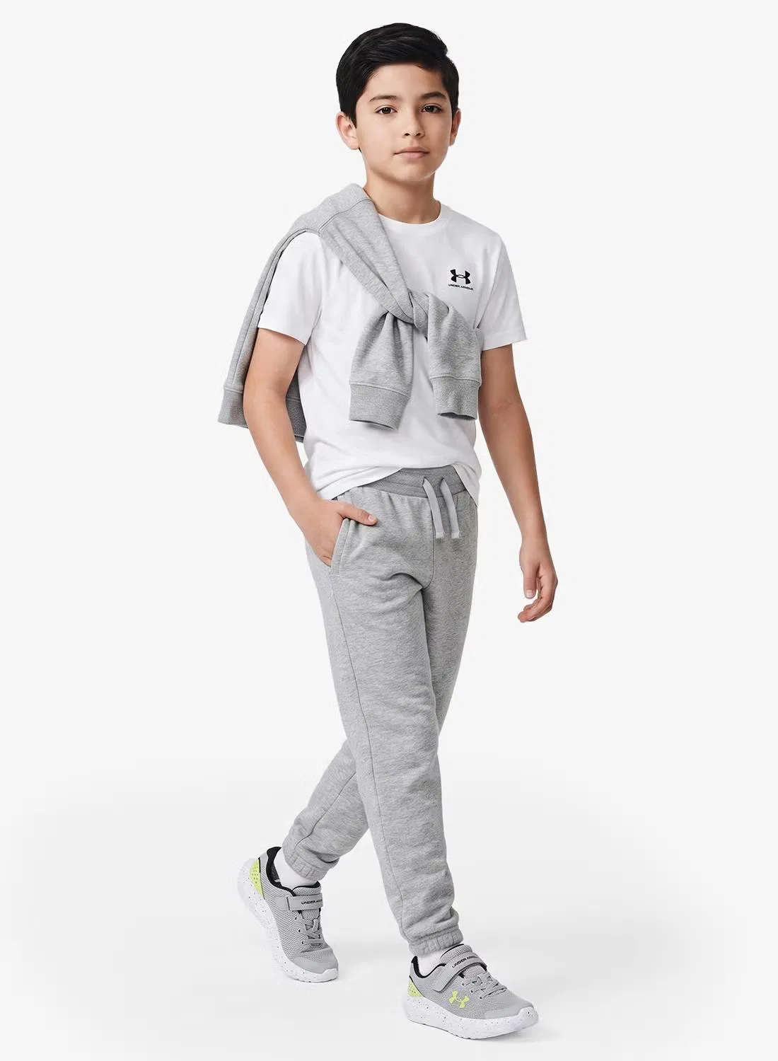 Джоггеры легкие с кулиской Youth Rival Under Armour, серый