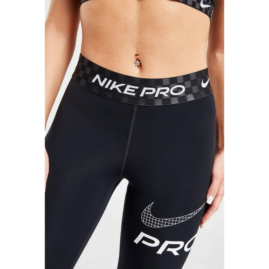 Леггинсы спортивные с принтом Dri Fit Training Pro Graphic Nike, Черный — фото 3