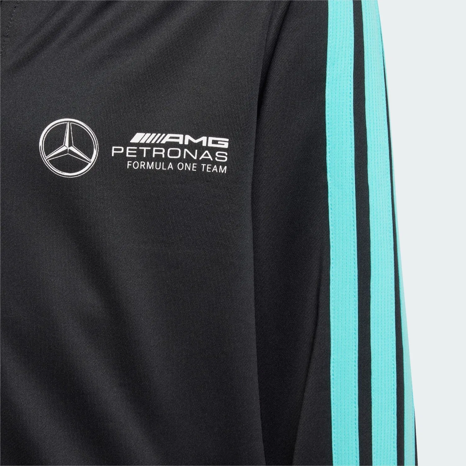 Детское худи с принтом Mercedes-AMG Petronas Formula One Team DNA Adidas, Schwarz Weiss — фото 2