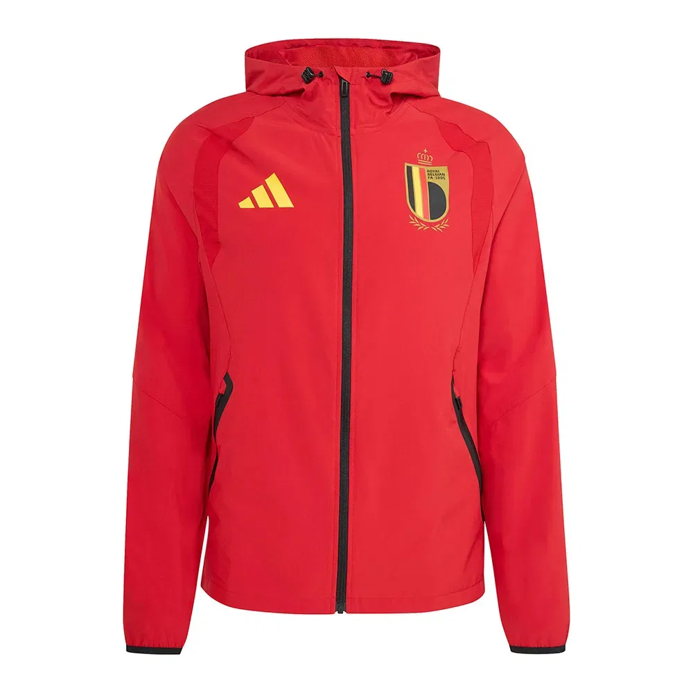 Мужская ветровка с капюшоном Belgium Tiro Tech Adidas, Red