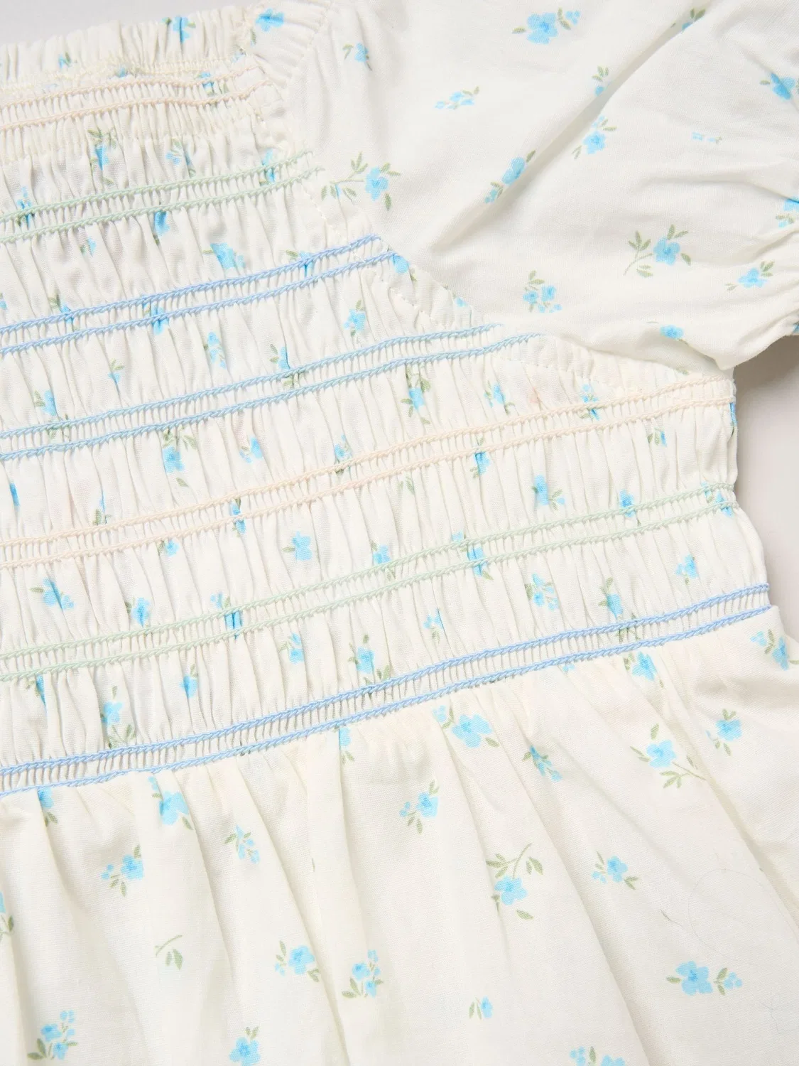 Платье с вышивкой Miss Blue Ditsy Smocked Miss, синий — фото 3