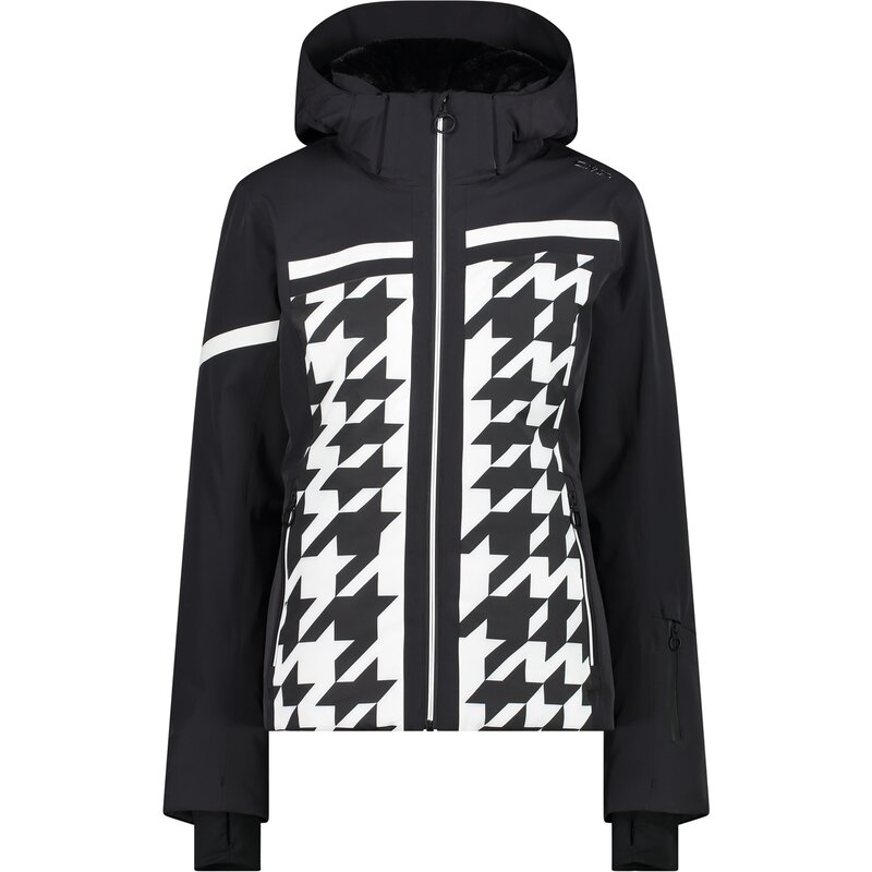 

Куртка женская с капюшоном и застежкой-молнией Cmp, цвет nero-bianco