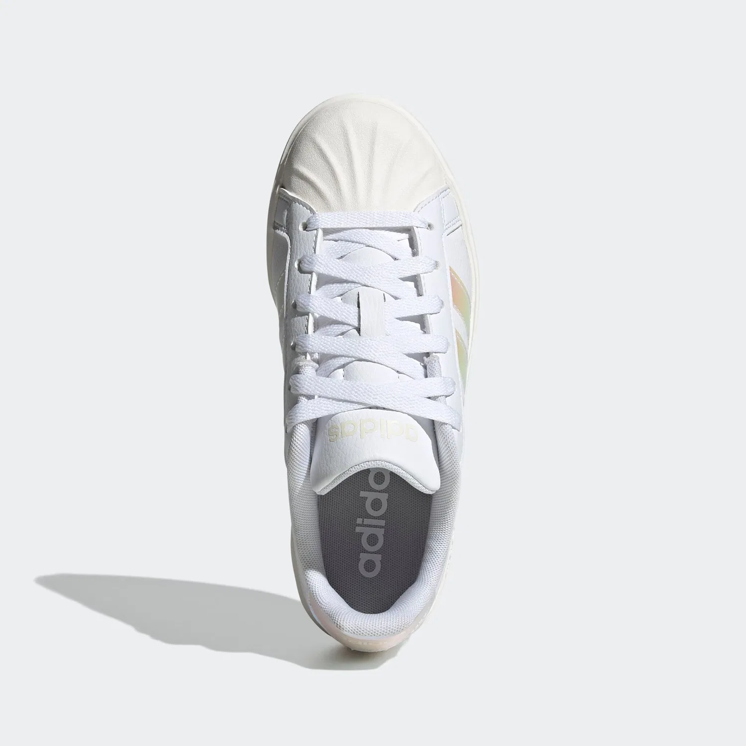 Детские кроссовки с мыском из резины Adidas Sportswear, Cloud White/Iridescent/Core White — фото 4