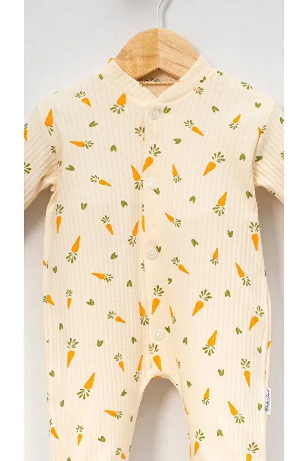 Детский комбинезон для новорожденных с принтом Carrot pattern Neu Kids, White — фото 3