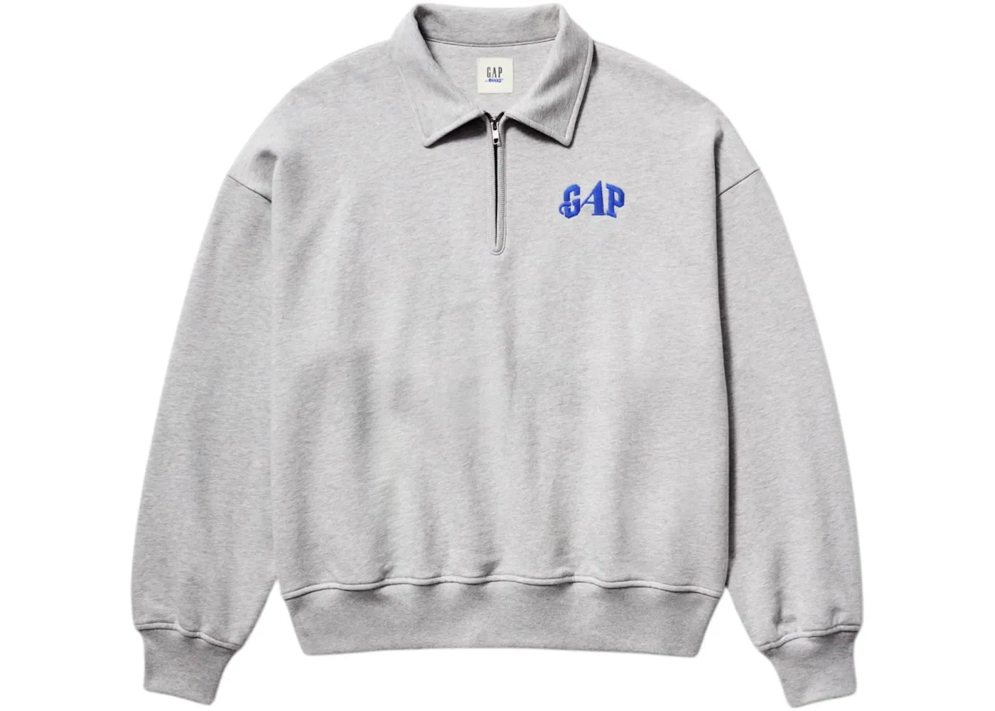 Унисекс пуловер с четверть-застежкой Oversized Awake Heather Grey Pullover Gap, Awake Heather Grey