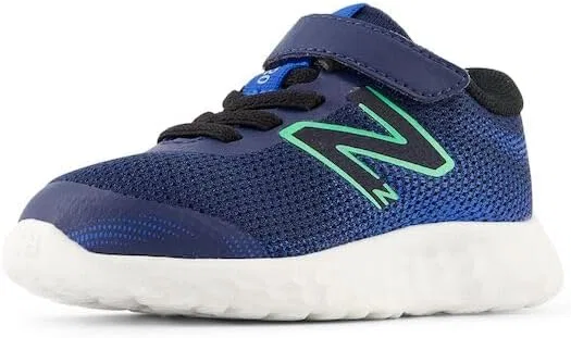 Детские кроссовки для девочек с банджи-шнуровкой New Balance, Nb Navy/Lime Leaf