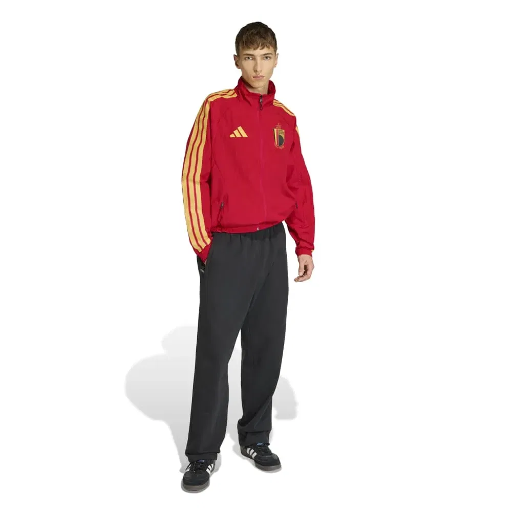 Мужской свитшот с полной застежкой-молнией Belgium Home Anthem Adidas, Red — фото 4