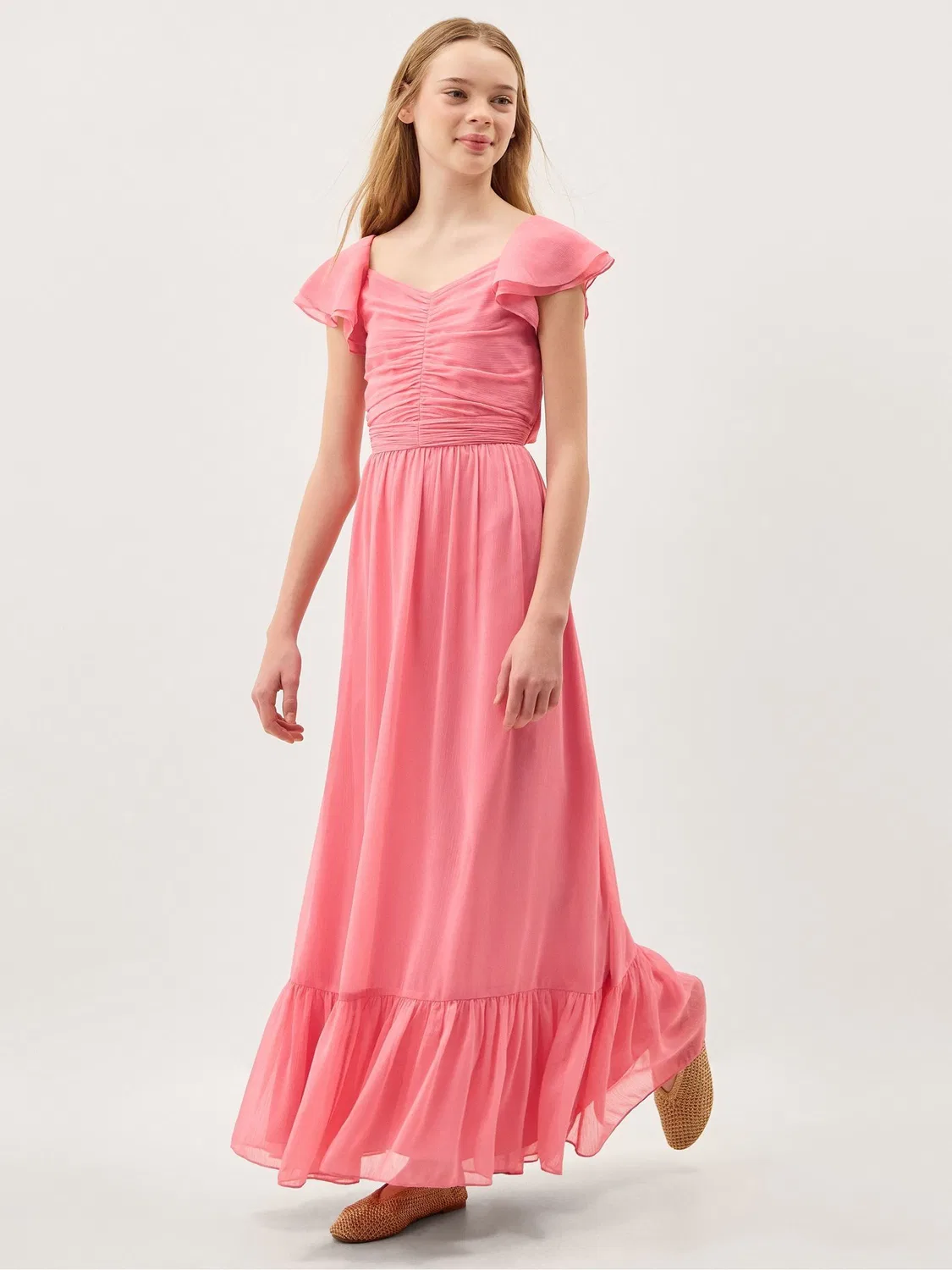 Платье для выпускного Monsoon Pink Sully Tie Back Prom, розовый